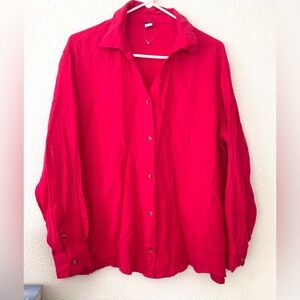 Old Navy | M medium oversize button up Shirt | Solid Color | Top
